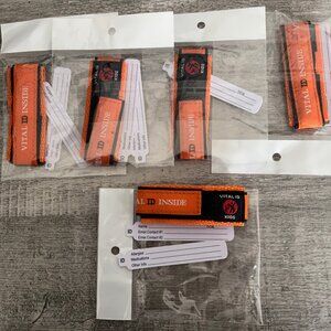 LOT OF 5~Kids Child Adjustable Safety Vital Alert ID Orange Wristband Bracelet